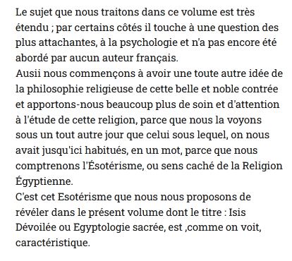Isis dévoilée ou l’égyptologie sacrée