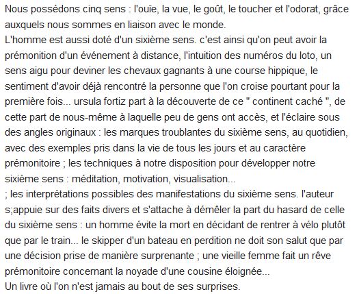  Pouvoirs du 6e sens 