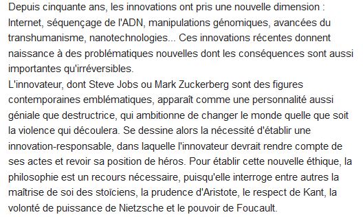  L'innovation à l'épreuve de la philosophie 