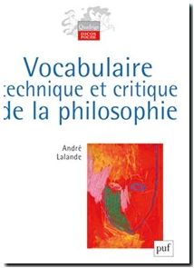 Vocabulaire technique et critique de la philosophie