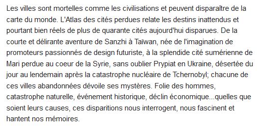  Atlas des cités perdues 