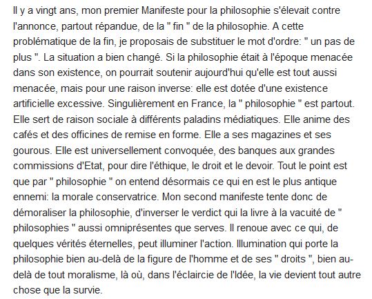  Second manifeste pour la philosophie 