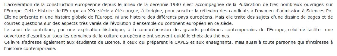 Histoire de l’europe au XIXe siècle, Hélène Fréchet 