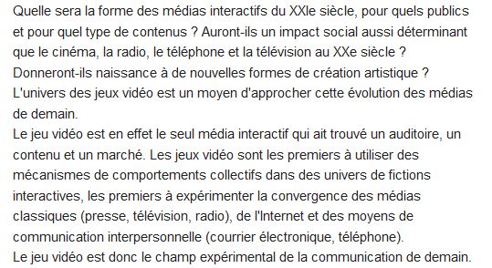  Jeux video et medias du xxie siecle - quels modeles pour les nouveaux loisirs numeriques ? 