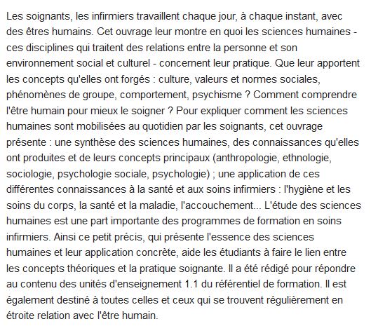  Petit précis de sciences humaines ; psychologie, sociologie et anthropologie 