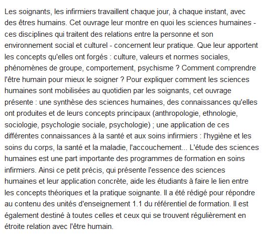  Petit précis de sciences humaines ; psychologie, sociologie et anthropologie 