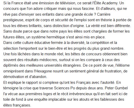  élite academy ; enquête sur la France malade de ses grandes écoles 
