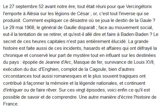  Les énigmes de l'histoire de France 