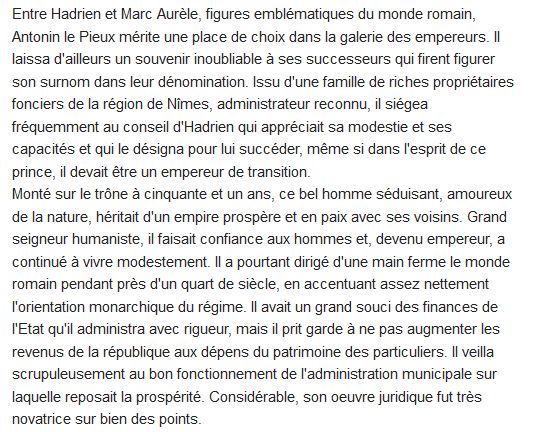  Antonin le Pieux : Le siècle d'or de Rome (138-161) 