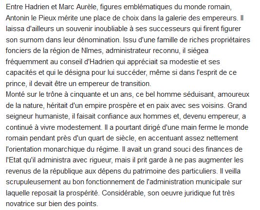  Antonin le Pieux : Le siècle d'or de Rome (138-161) 