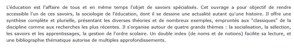 Sociologie De L Education