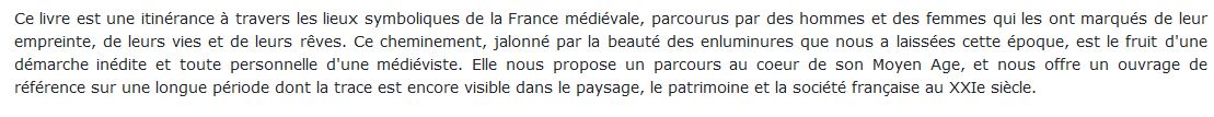 la France au Moyen Age,  