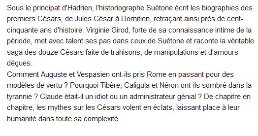  La véritable histoire des douze Césars 