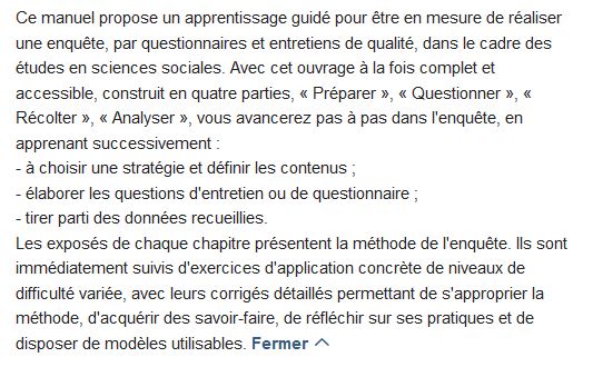 Les techniques d'enquête en sciences sociales