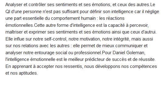 L'intelligence émotionnelle ; intégrale