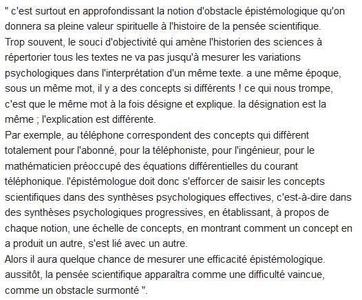 La formation de l'esprit scientifique ; 