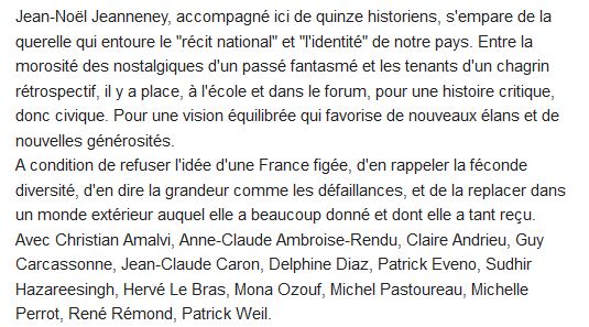  Le récit national ; une querelle française 