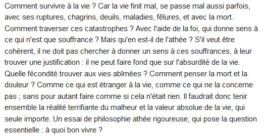 La traversée des catastrophes ; 