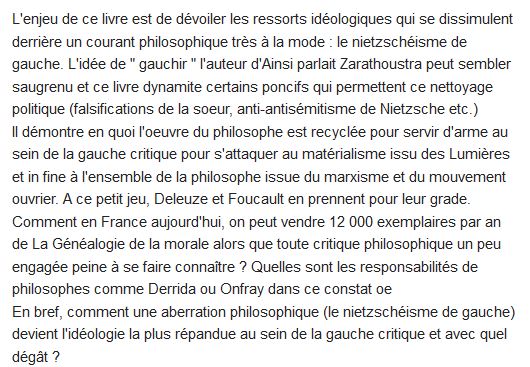 Misère du nietzschéisme de gauche