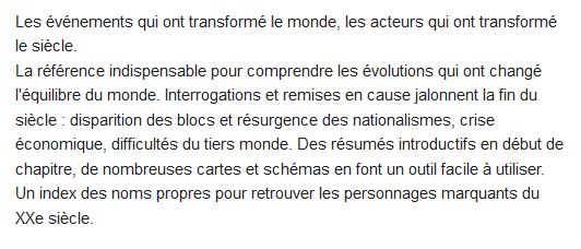  Histoire du XX siècle t.3 ; de 1973 aux années 1990 : la fin du monde bipolaire 