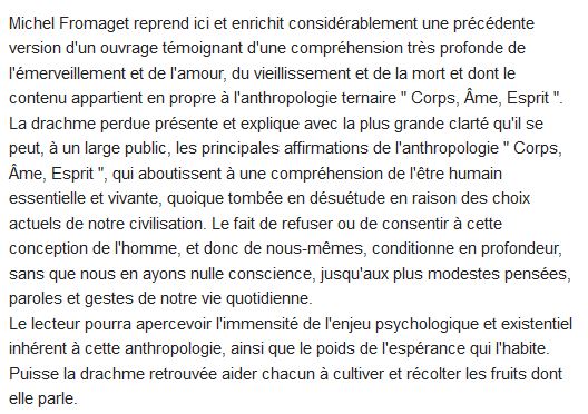  La drachme perdue ; l'anthropologie "corps, âme, esprit" expliquée 
