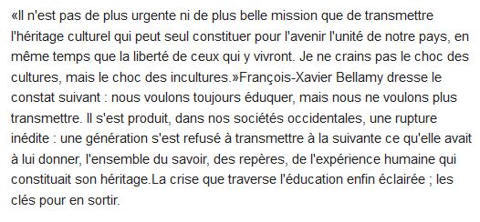  Les déshérités ou l'urgence de transmettre 