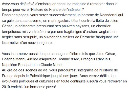  L'histoire de France comme si vous y étiez ! du paléolithique à nos jours 