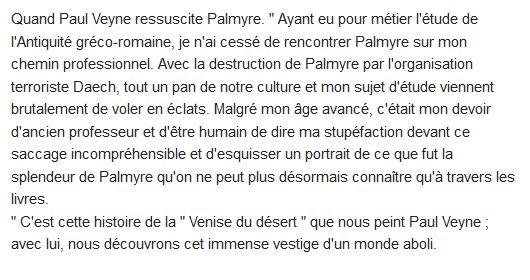  Palmyre, l'irremplaçable trésor 
