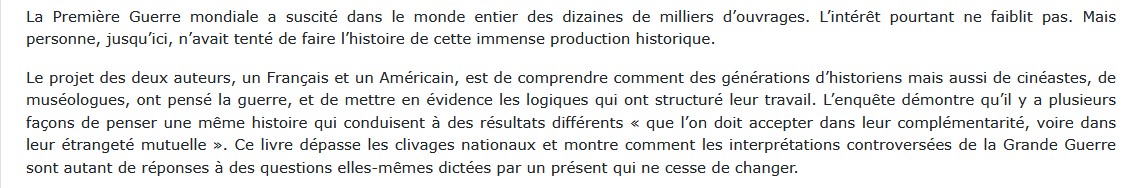 Penser la Grande Guerre Antoine Prost