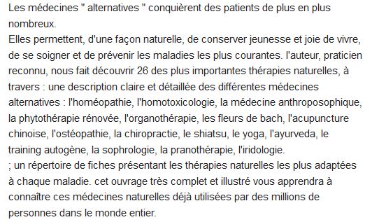 Guide complet des médecines alternatives