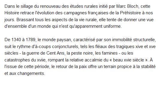  Histoire de la France rurale t.2 ; de 1340 à 1789 