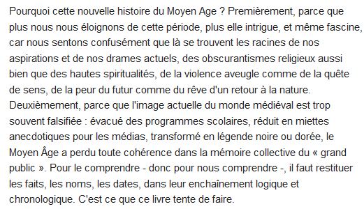  Histoire du Moyen Âge 