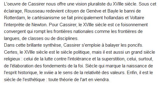  LA PHILOSOPHIE DES LUMIERES 