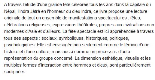  La fête-spectacle ; théâtre et rite au Népal 