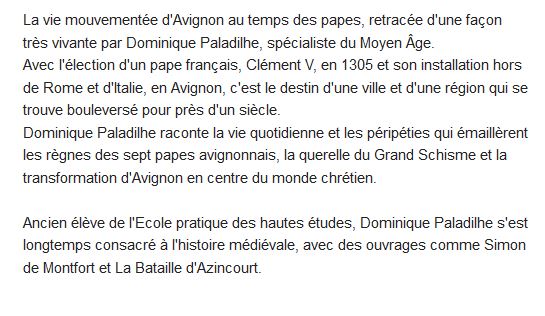  Les Papes en Avignon 