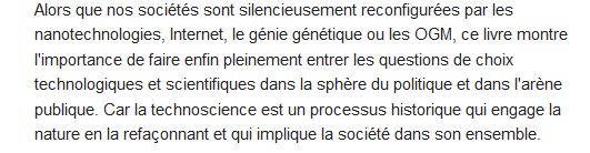  Les vertiges de la technoscience ; façonner le monde atome par atome 