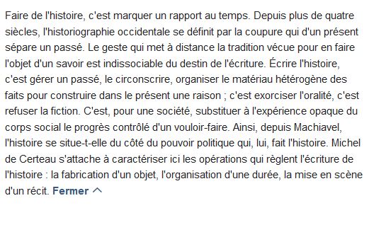  L'écriture de l'histoire 