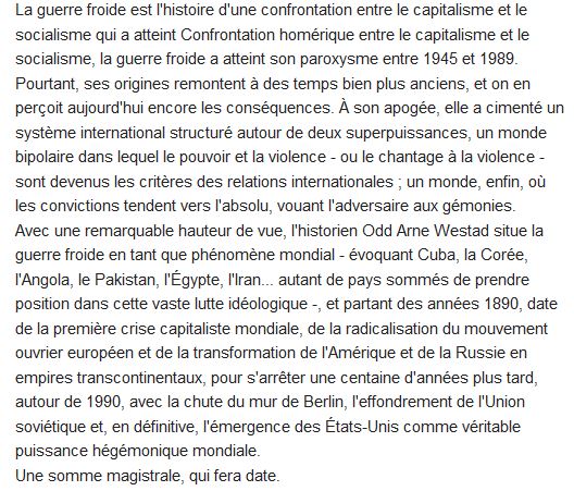  Histoire mondiale de la guerre froide (1890-1991) 
