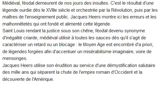  Le Moyen Age, une imposture 