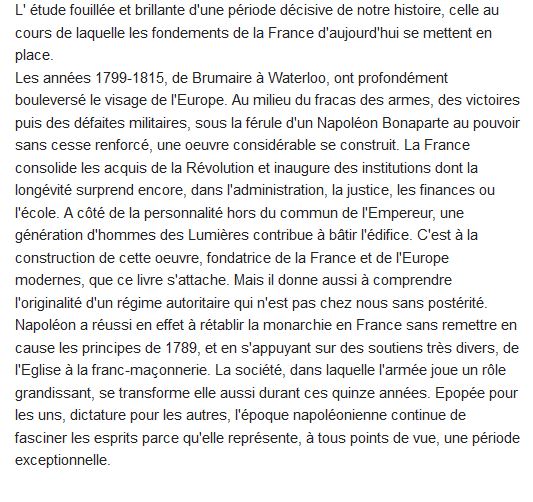  Histoire du Consulat et de l'Empire 1799-1815 