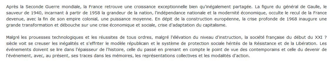 La France du temps présent