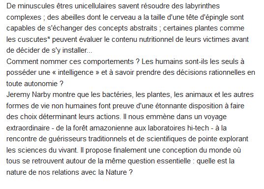  Intelligence dans la nature ; en quête du savoir 