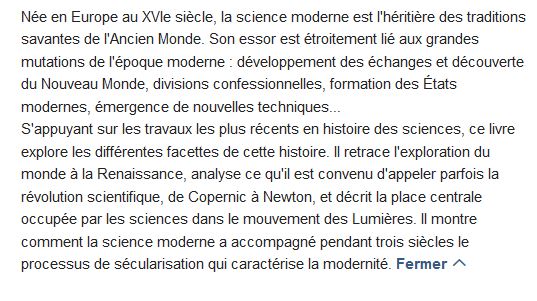 Histoire de la science moderne