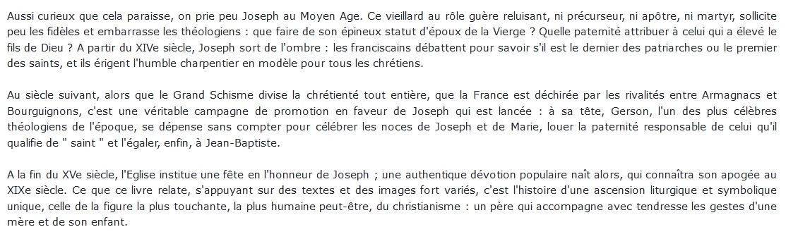 Joseph - Une image de la paternité dans l'Occident médiéval