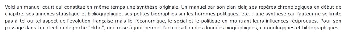 Petite histoire de la France