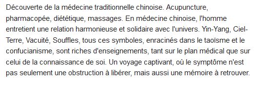  Médecine traditionnelle chinoise 