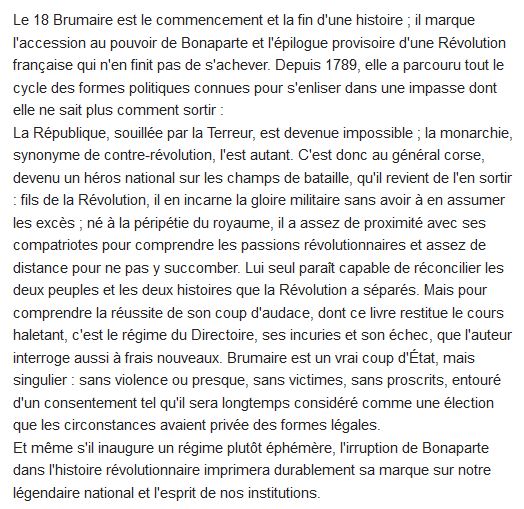  Le dix-huit brumaire ; l'épilogue de la Révolution française (9-10 novembre 1799) 