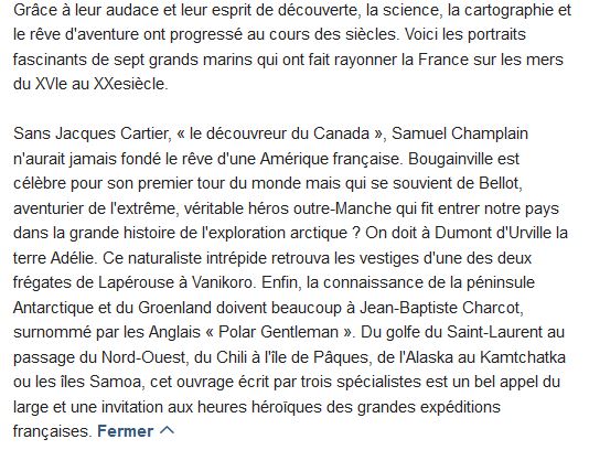  Grands marins : de Cartier à Charcot, la saga des explorateurs français 