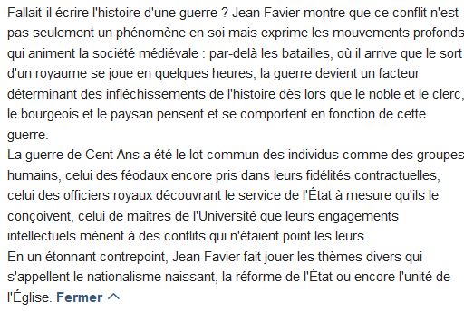  La guerre de cent ans 