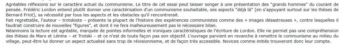 Figures du communisme , Frédéric Lordon